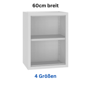 Offenes Regal als Büroschrank in Grau, 60 cm breit, mit 1 Einlegeboden