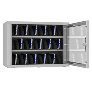 Aufbewahrungsschrank für Smartphones in Schulen